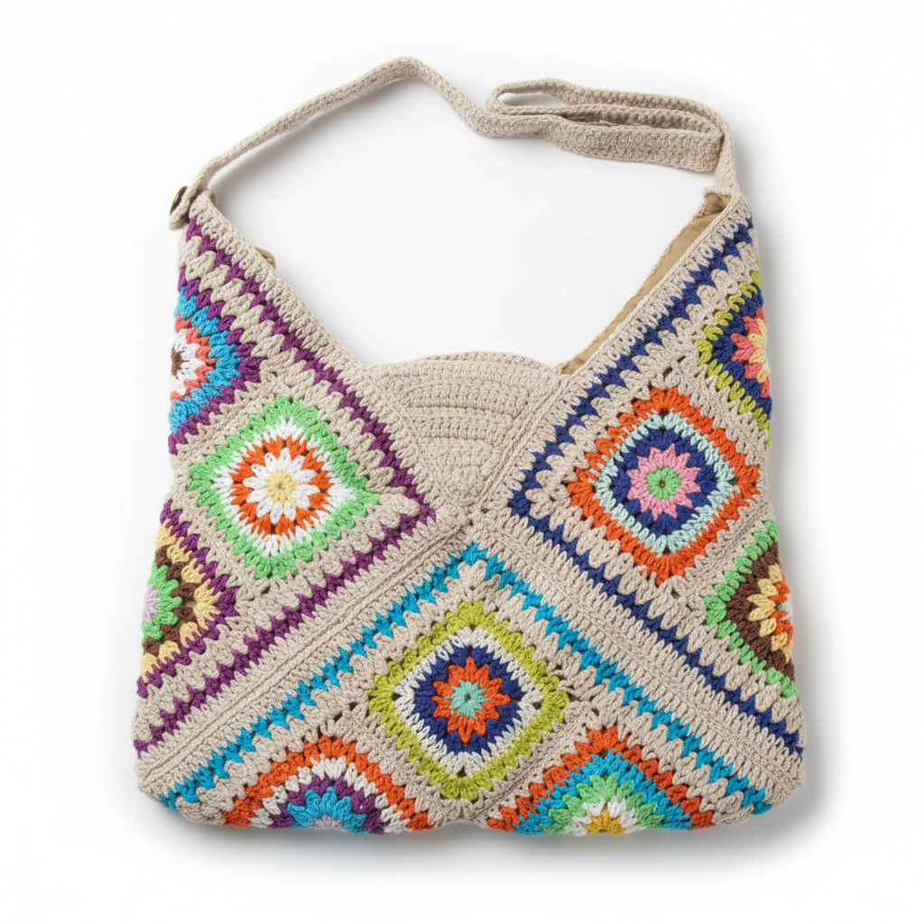 Gehaakte Shopper Granny Square 3