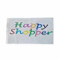 Happy Shopper borduring achtergrond verwijderd