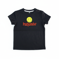 T-shirt Praatjesmaker navy flat lay